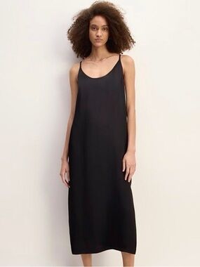 Lulus Black Maxi Slip Dress